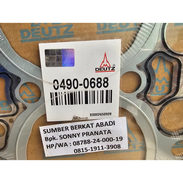 DEUTZ 0490-0688 GASKET 04900688 0490 0688 CYLINDER HEAD 0490 0208 04900208 0490-0208 61-36840-00 174.903 MEC871147 - Image 2